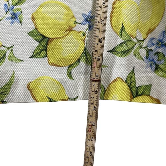 Talbots Dress Womens 18W White Lemon Print Sleeveless Shift Lined Summer - Picture 4 of 8